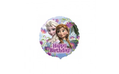 Folieballon Happy Birthday Frozen  (zonder helium)